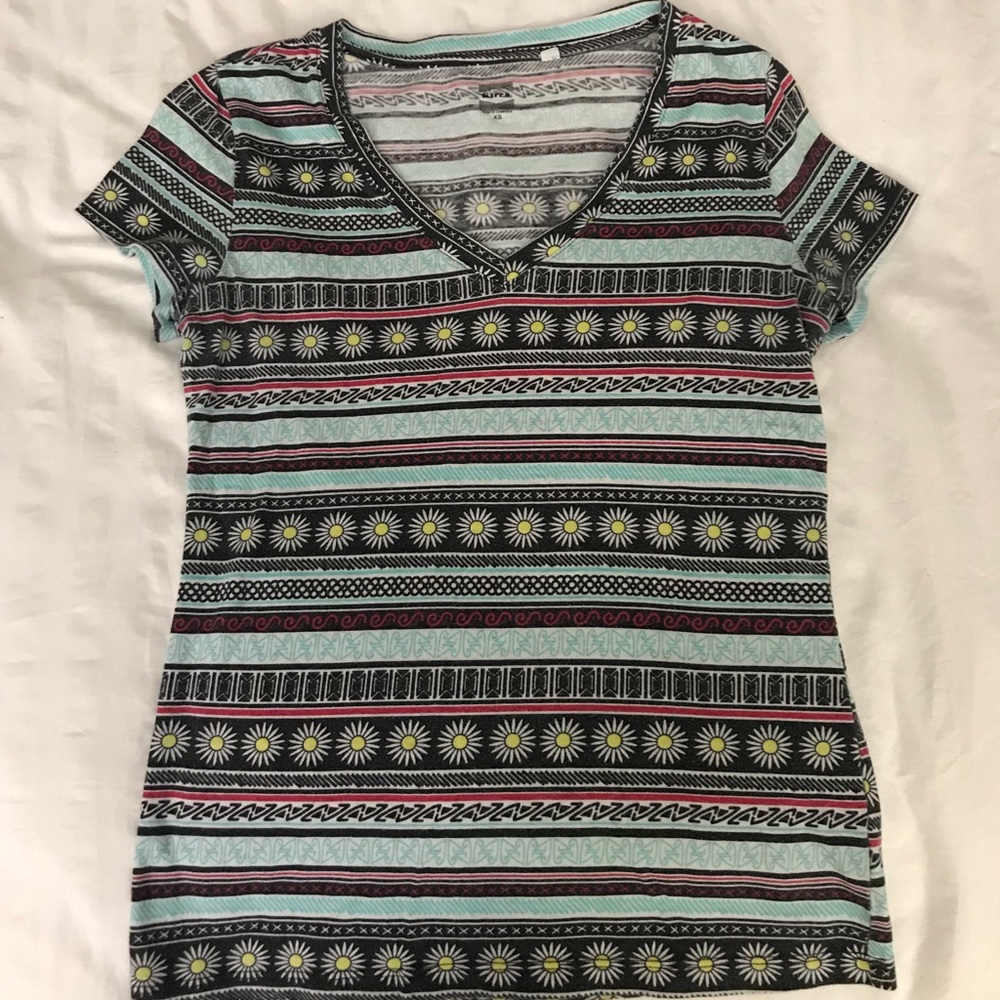 Patterned V-Neck